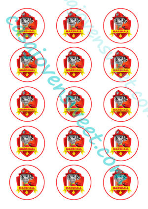 Papel de azucar - Patrulla Canina - Marshall