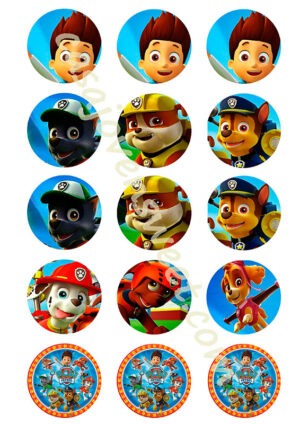 Papel de azucar - Patrulla Canina - Galletas