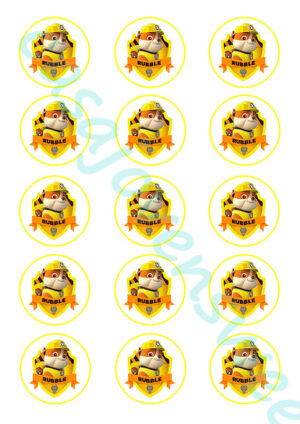 Papel de azucar - Patrulla Canina - Rubble