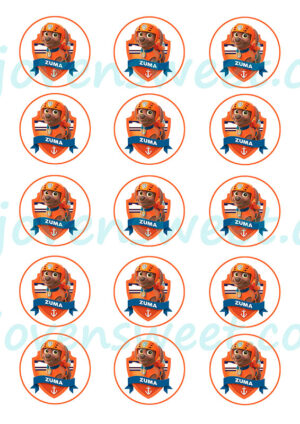 Papel de azucar - Patrulla Canina - Zuma