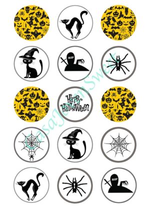 Papel de azucar - Halloween - Circulos 2