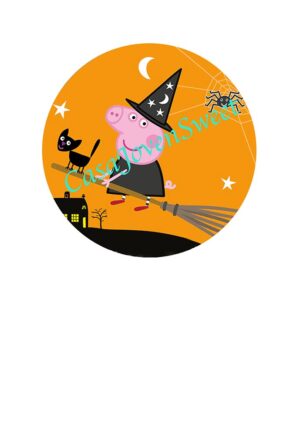Papel de azucar - Halloween - Peppa Pig 15cm