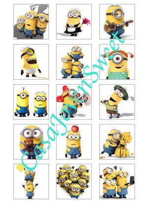Papel de azucar - Minions - Cuadrado