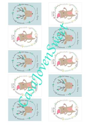 Papel de azucar - Navidad - Renos