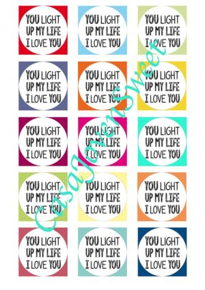 Papel de azucar - Amor - I Love You