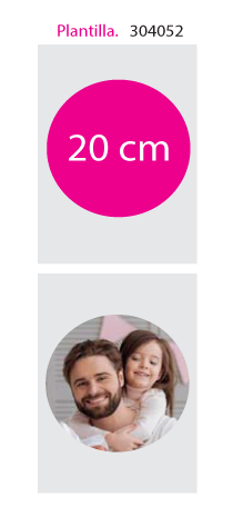 Papel de Azucar A4 circulo 20cm