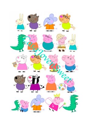 Papel de azucar - Peppa Pig y sus amigos