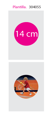 Papel de Azucar A4 circulo 14cm