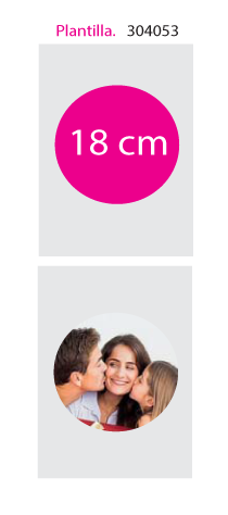 Papel de Azucar A4 circulo 18cm