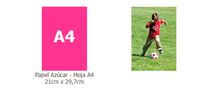 Papel de Azucar A4 1 Foto sin borde
