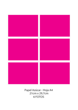 Tu propia imagen en Papel de Azúcar – Tu imagen x6 en un Din A4