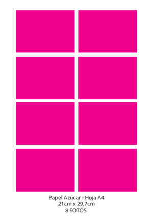 Tu propia imagen en Papel de Azúcar – Tu imagen x8 en un Din A4