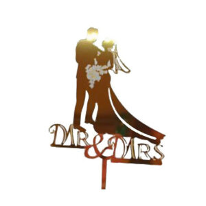 Topper tarta boda - Abrazo oro