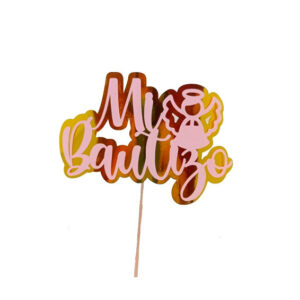 topper mi bautizo 2 capas