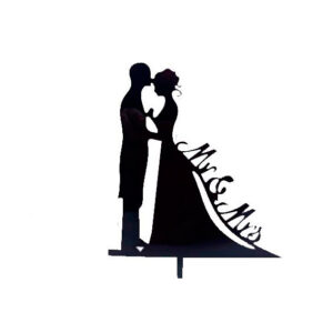 Topper tarta Boda - Cola MR&MRS negro