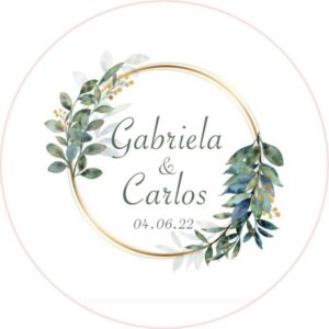 Chapa personalizada - boda imán 39