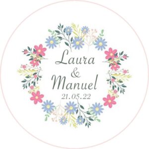 Chapa personalizada - Boda imán 23