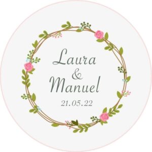 Chapa personalizada - Boda imán 25
