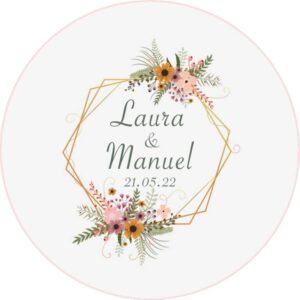 Chapa personalizada - boda imán 26