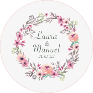 Chapa personalizada - Boda imán 27