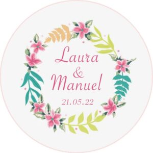 Chapa personalizada - Boda imán 21