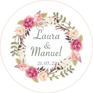 Chapa personalizada - Boda imán 12