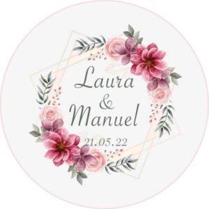 Chapa personalizada - Boda imán 13