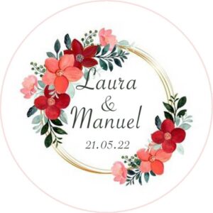 Chapa personalizada - Boda imán 15