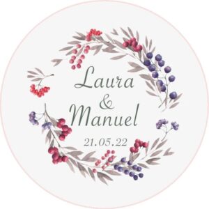 Chapa personalizada - Boda imán 17