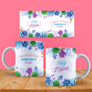 Taza personalizada - suculentas