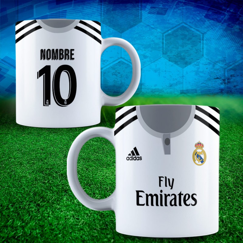 Taza Real Madrid personalizada con nombre
