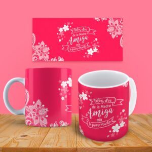Taza personalizada roja - Dia de la madre