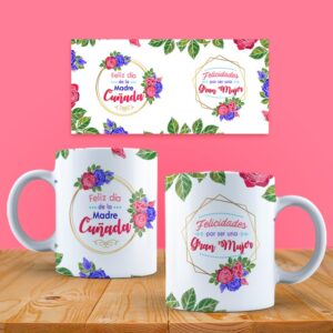 Taza rosas - Dia de la madre - Cuñada
