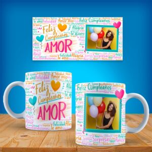 TAZA CUMPLEAÑOS AMOR FOTO