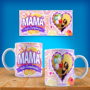 TAZA CUMPLEAÑOS MAMA FOTO
