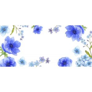 TAZA FLORES AZUL NOMBRE