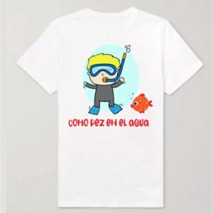 Camiseta personalizada nadador - niño rubio