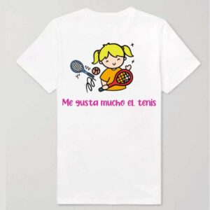 Camiseta personalizada tenis - niña rubia
