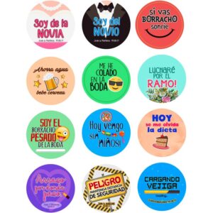 SET 12 CHAPAS BODA MODELO 3