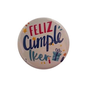 12 CHAPAS 58MM FELIZ CUMPLE NOMBRE REGALO
