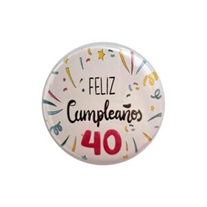 12 CHAPAS 58MM FELIZ CUMPLE NUMERO