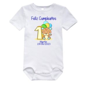 Body bebé personalizado - Feliz cumple nº1 oso