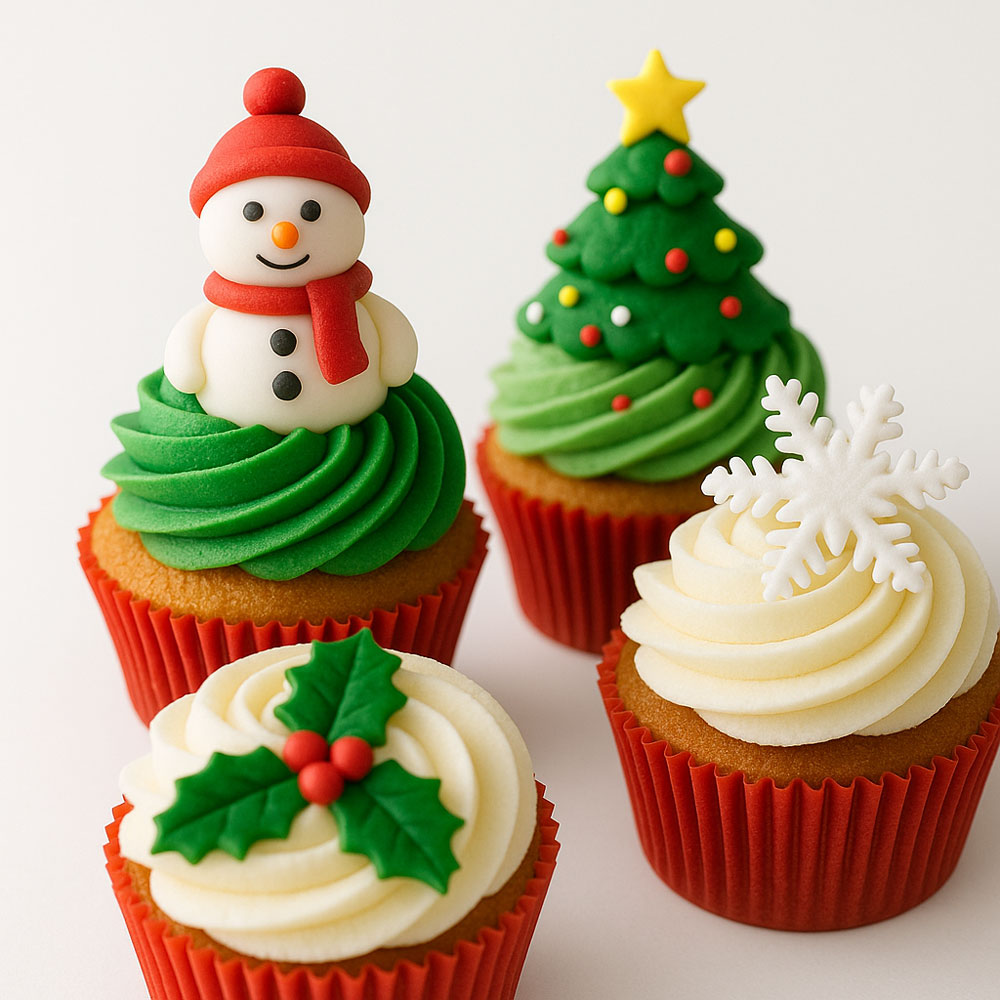 taller infantil cupcakes navideños